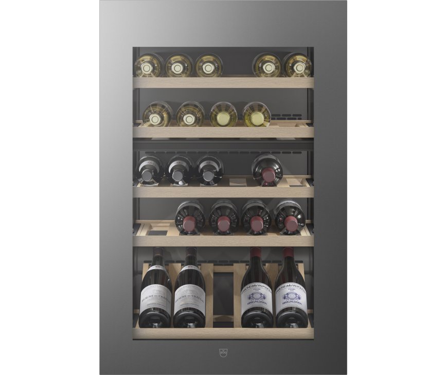 V-ZUG wijnkoelkast inbouw WINECOOLER 90 SL Platinum glas linksdraaiend