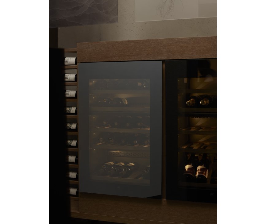 V-Zug Winecooler 90 SL inbouw wijnkoelkast - rechtsdraaiend - zwart glas