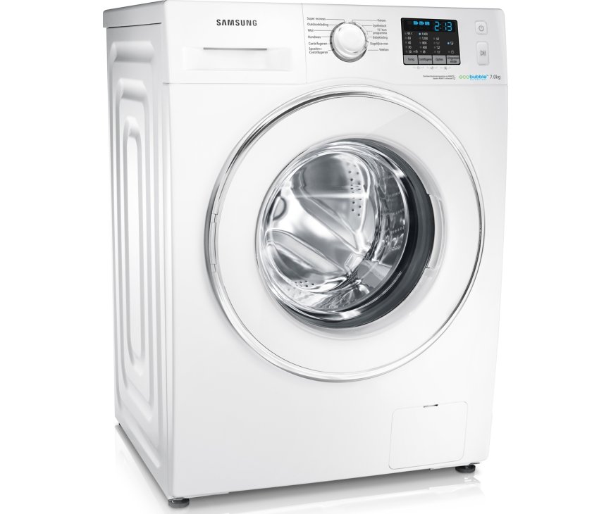 De Samsung WF70F5E2Q4W wasmachine heeft een 7 kg. trommel en 1400 toeren centrifuge