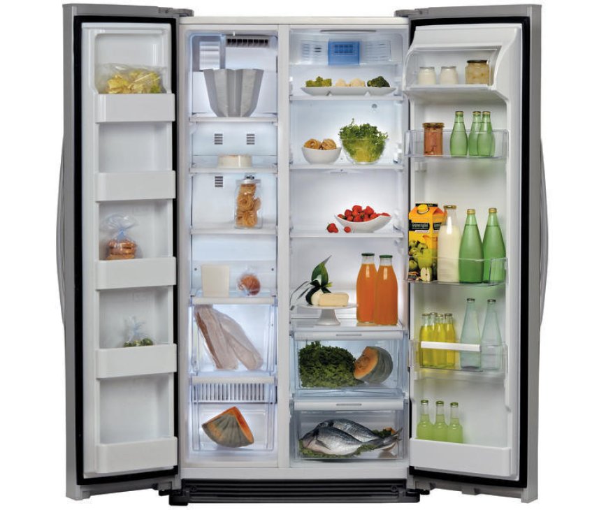 Whirlpool WSF 5511 A+NX zilver side-by-side koelkast