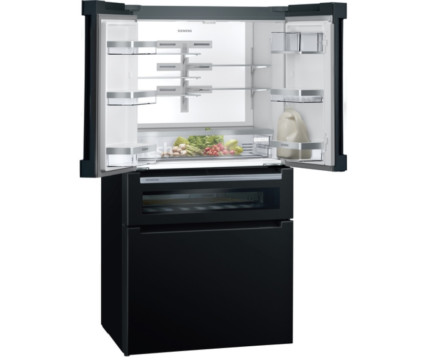 Siemens KF96RSBEA French door koelkast - zwart - met wijnzone