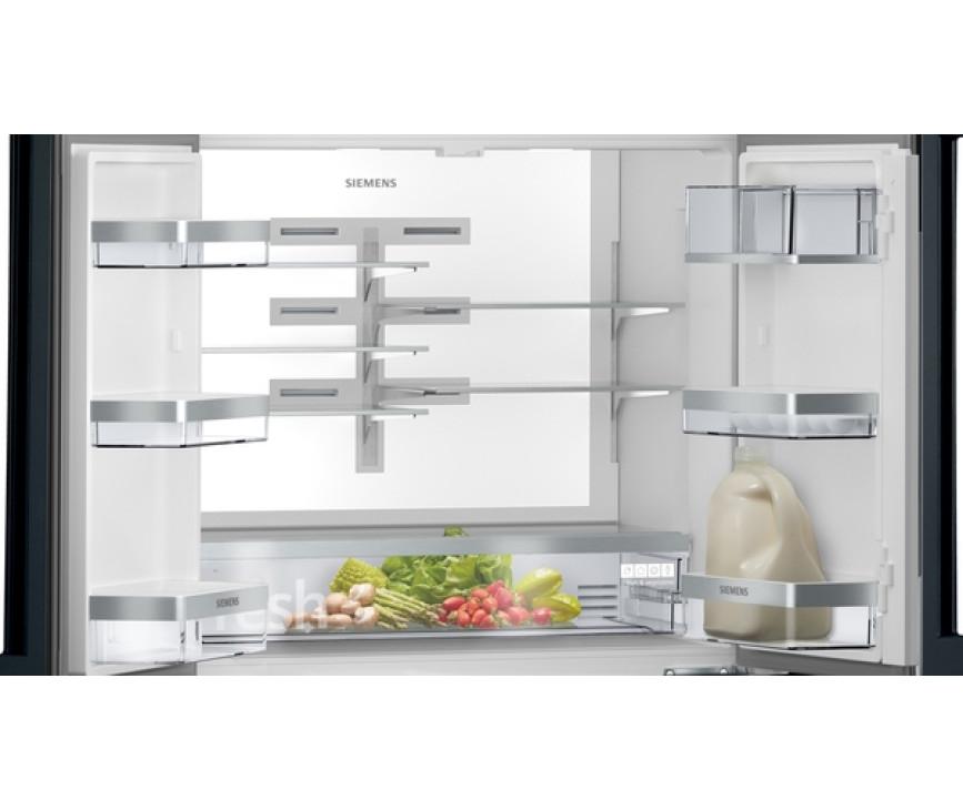 Siemens KF96RSBEA French door koelkast - zwart - met wijnzone