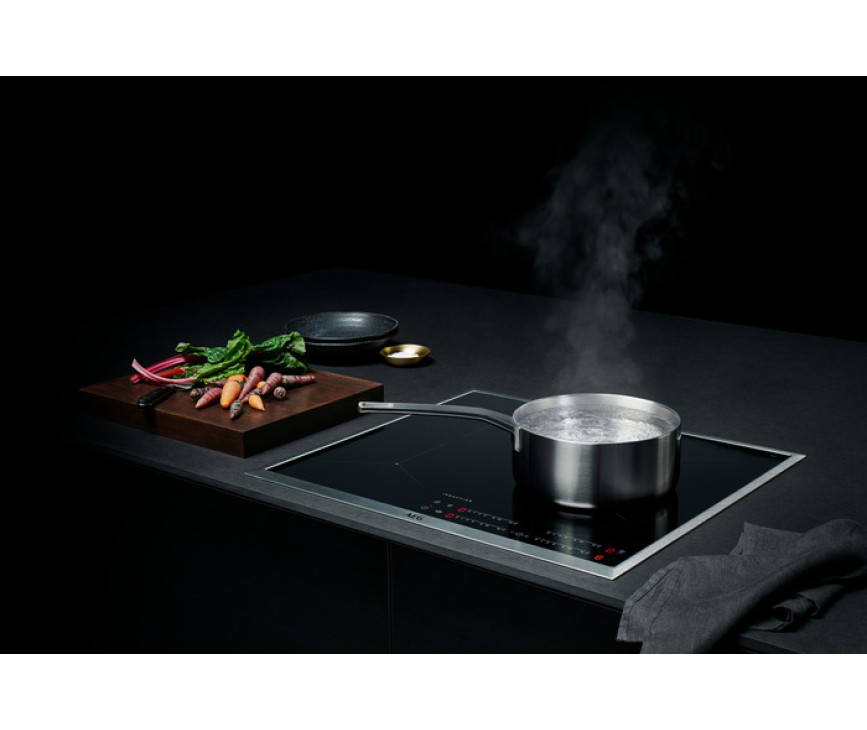 AEG IAE64411XB inbouw inductie kookplaat - 60 cm. breed - rvs rand