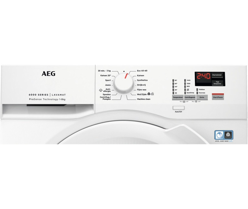AEG LF6KIEL wasmachine met 1400 toeren en 8 kg.