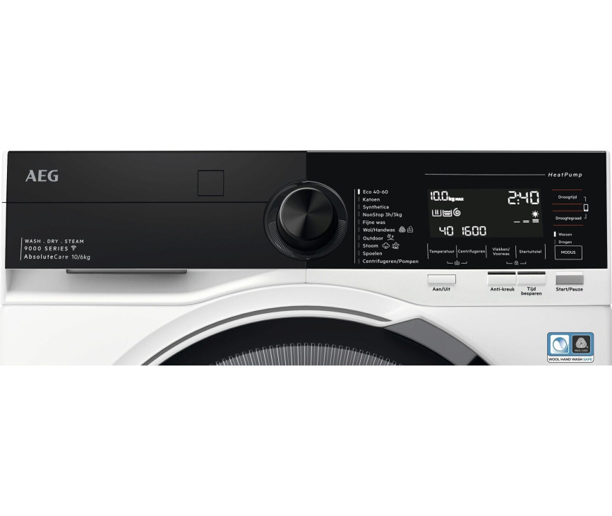 Aeg LWR9706C8 was/droogcombinatie met 10 kg. vulgewicht