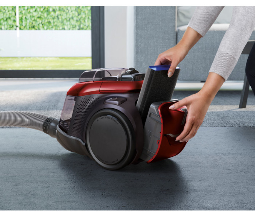 AEG LX9-3-CR zakloze stofzuiger actieradius 12m en reservoir 1,6l