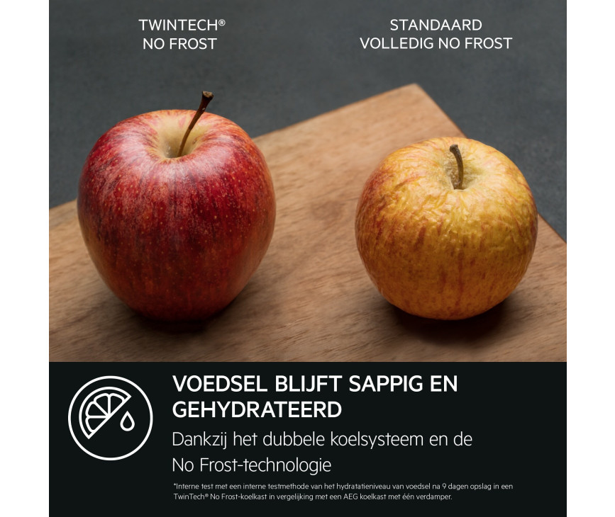 AEG ORC8M362BL vrijstaande koel/vriescombinatie - blacksteel