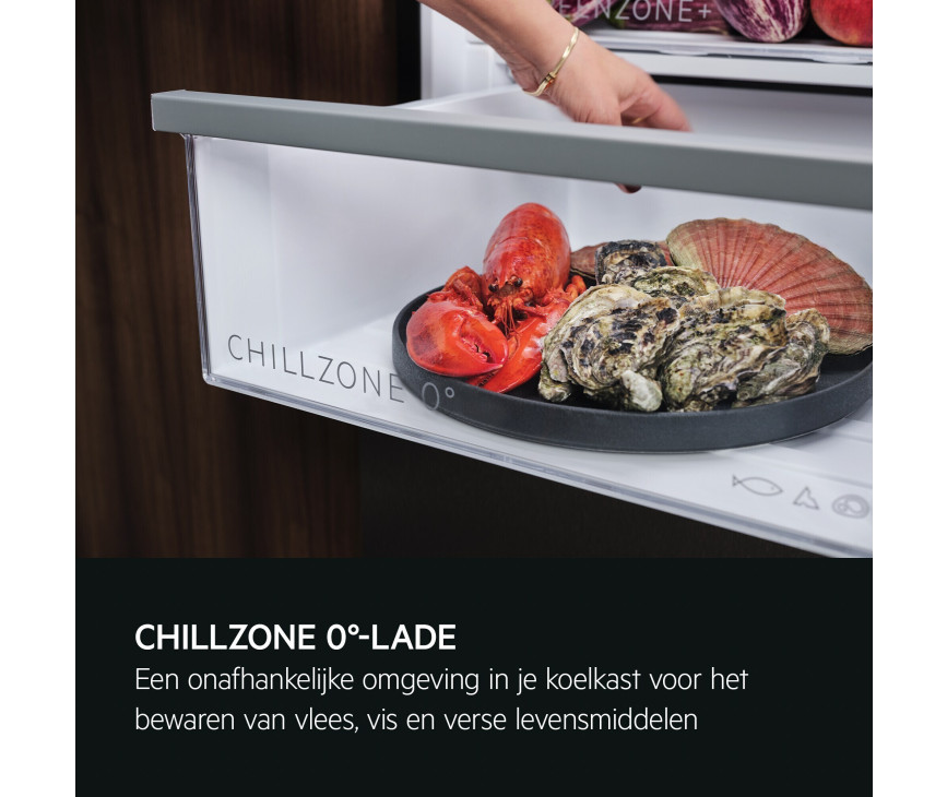 AEG ORC8M362BL vrijstaande koel/vriescombinatie - blacksteel