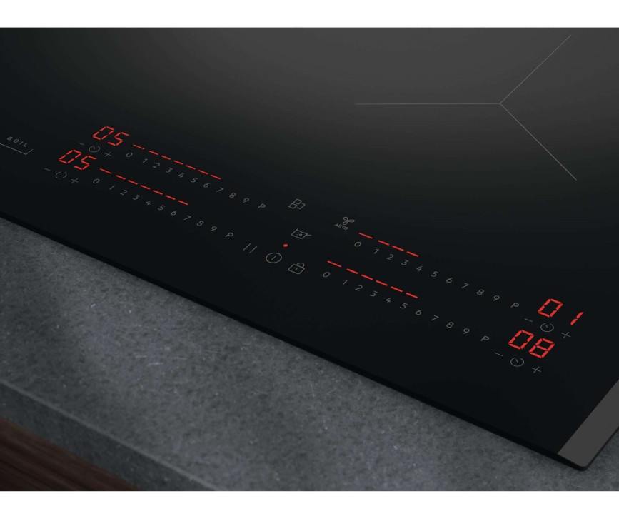 AEG TI84IB1FFB inductie kookplaat met Hood2Hob en bridge - 80 cm.