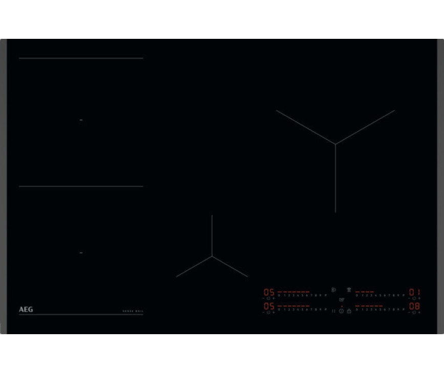 AEG TI84IB1FFB inductie kookplaat met Hood2Hob en bridge - 80 cm.