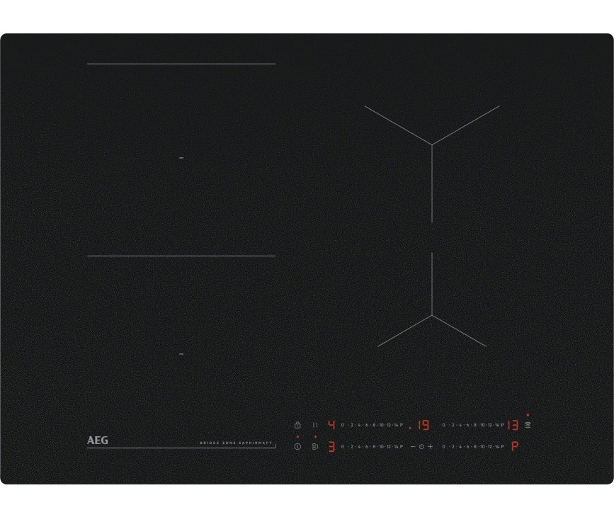 AEG TO74IB00CZ inductie kookplaat - 71 cm. - SaphirMatt glasplaat