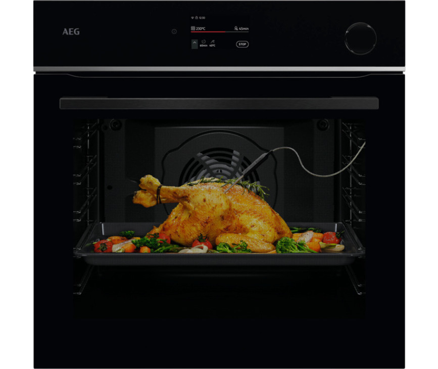 AEG TR7PB73FSB inbouw oven met SteamCrisp en pyrolyse reiniging