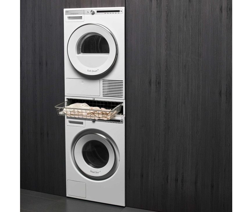 Asko HB1153W tussenstuk wordt tussen een Asko wasmachine en droger geplaatst