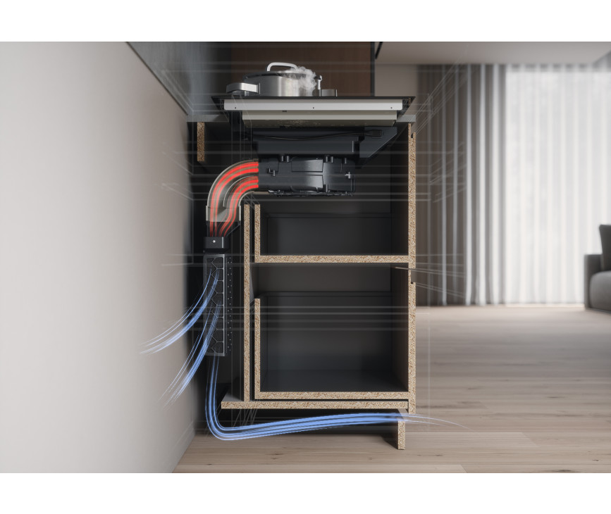 Atag HIDD08471EX inbouw inductie kookplaat met afzuiging