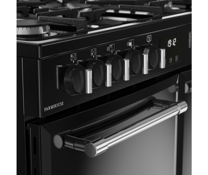 Belling FARMHOUSE 90DF BLK fornuis