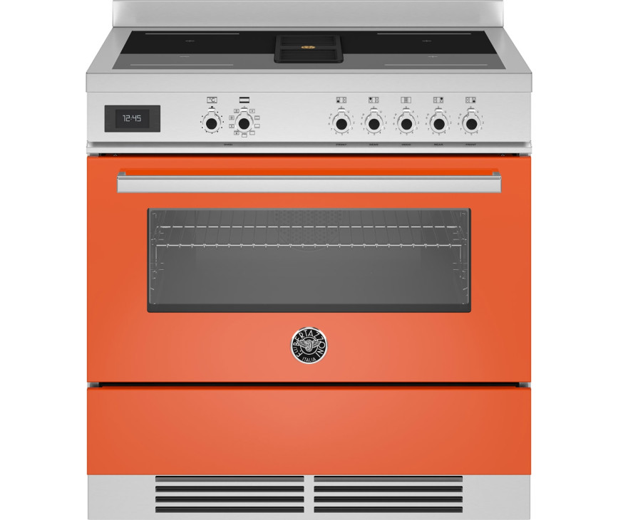 Bertazzoni PROCH94I1EART Air-Tec inductie fornuis met afzuiging (kookveldafzuiging) - oranje