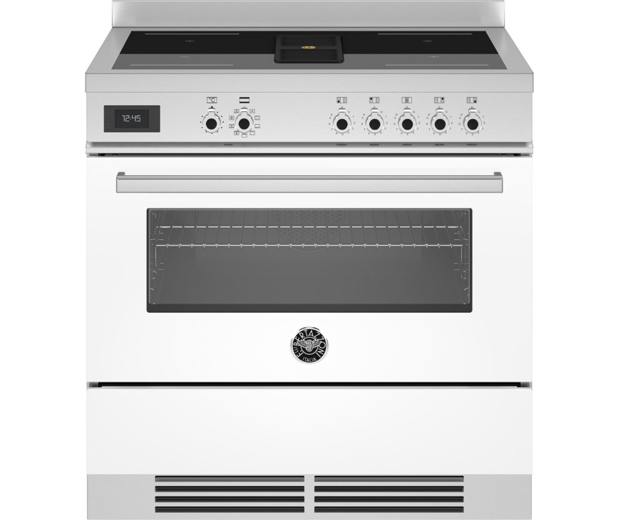 Bertazzoni PROCH94I1EBIT Air-Tec inductie fornuis met afzuiging (kookveldafzuiging) - wit