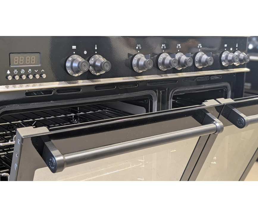 Boretti MLI94DZW inductie fornuis met dubbele oven - zwart