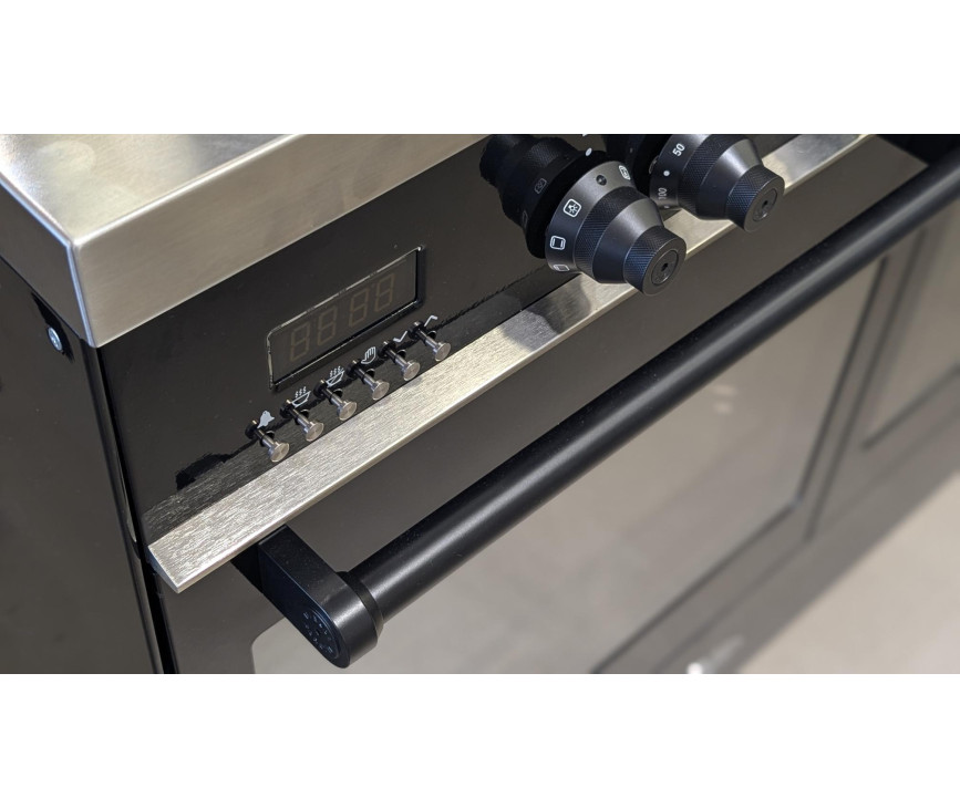 Boretti MLI94DZW inductie fornuis met dubbele oven - zwart
