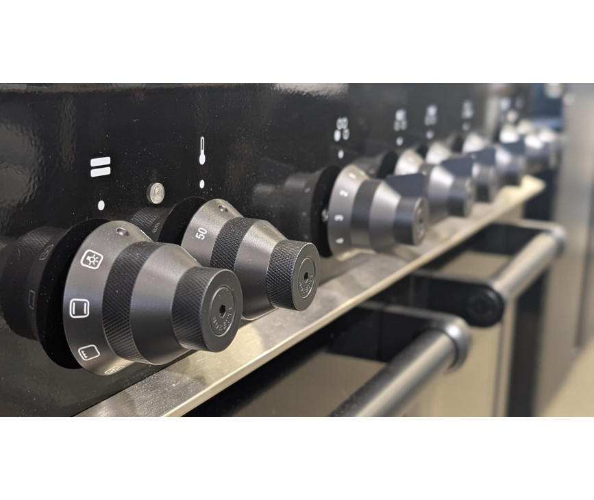 Boretti MLI94DZW inductie fornuis met dubbele oven - zwart