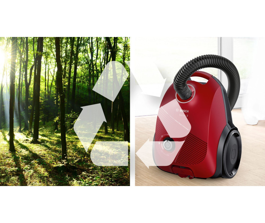 Bosch BGBS2RD1H stofzuiger - rood