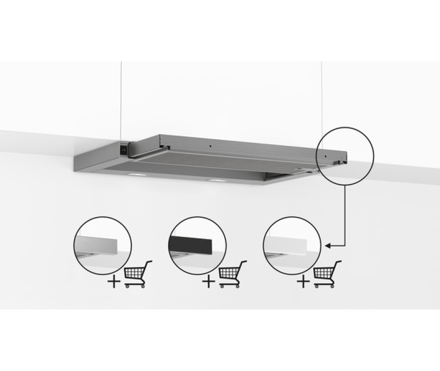 Bosch DFL064W53 vlakscherm afzuigkap - 60 cm. breed - rvs-look