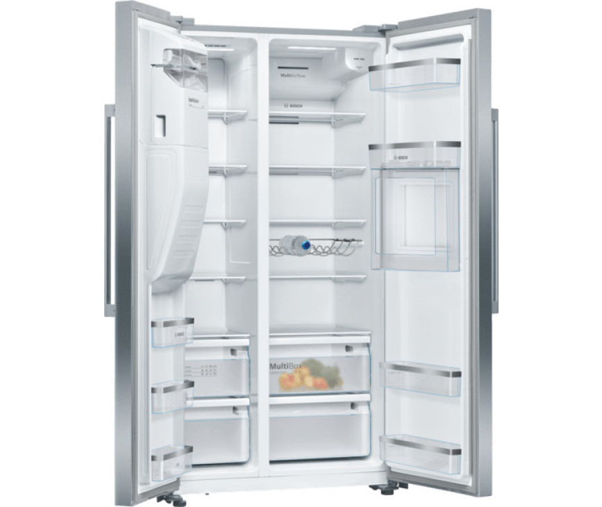 Bosch KAG93AIEP rvs side-by-side koelkast - roestvrijstaal