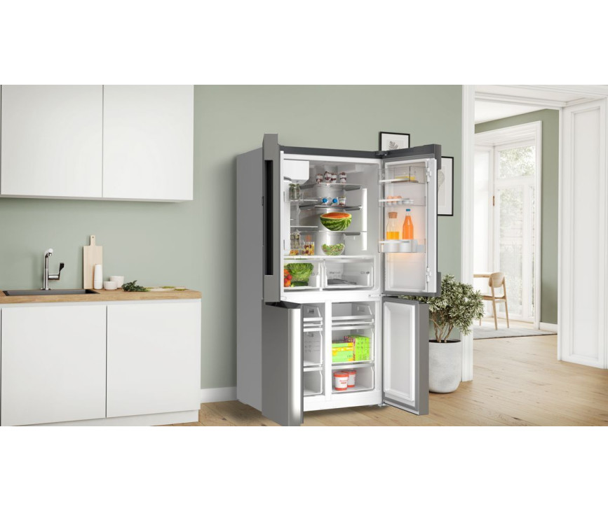 Bosch KFD96APEA vrijstaande side-by-side koelkast - roestvrijstaal