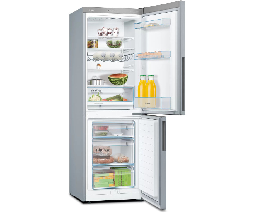 Bosch KGV33VLEA vrijstaande koelkast rvs-look