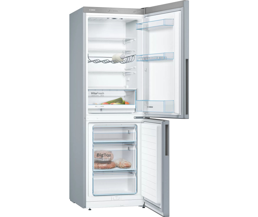 Bosch KGV33VLEA vrijstaande koelkast rvs-look