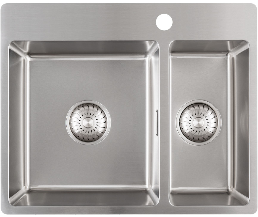 Caressi CABL3318KR15 dubbele spoelbak