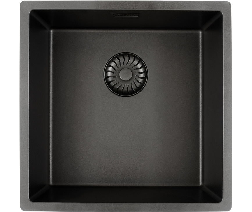 Caressi CAGRPP40BK-FL spoelbak - opbouw/onderbouw - zwart