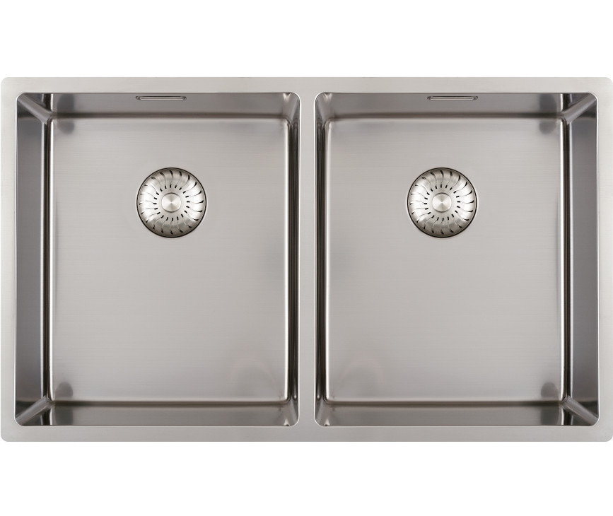 Caressi CAPP3434R10 dubbele rvs spoelbak