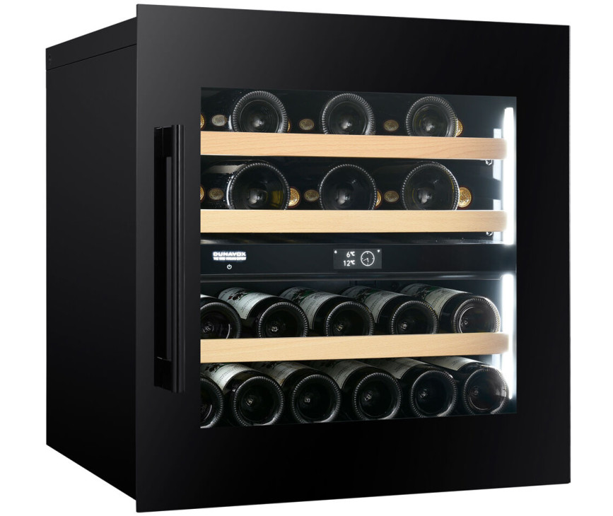 Dunavox DVP-25.65DB inbouw wijnkoelkast - zwart
