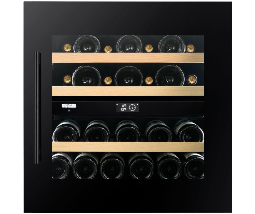 Dunavox DVP-25.65DB inbouw wijnkoelkast - zwart