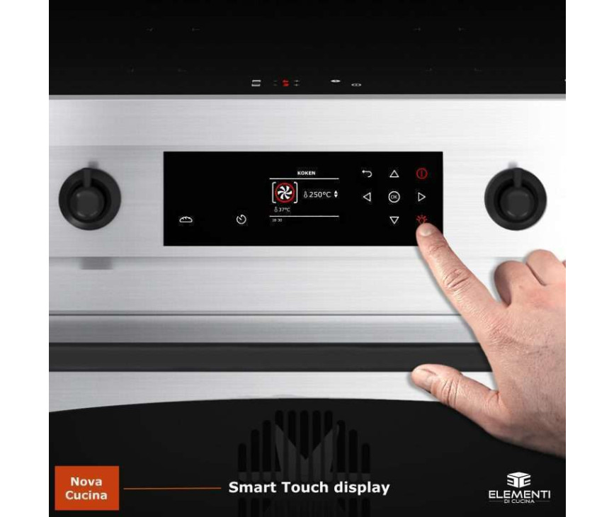 Elementi di Cucina EC9036-IX-B inductie fornuis - klassiek - rvs