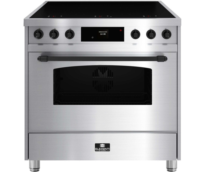 Elementi di Cucina EC9036-IX-B inductie fornuis - klassiek - rvs