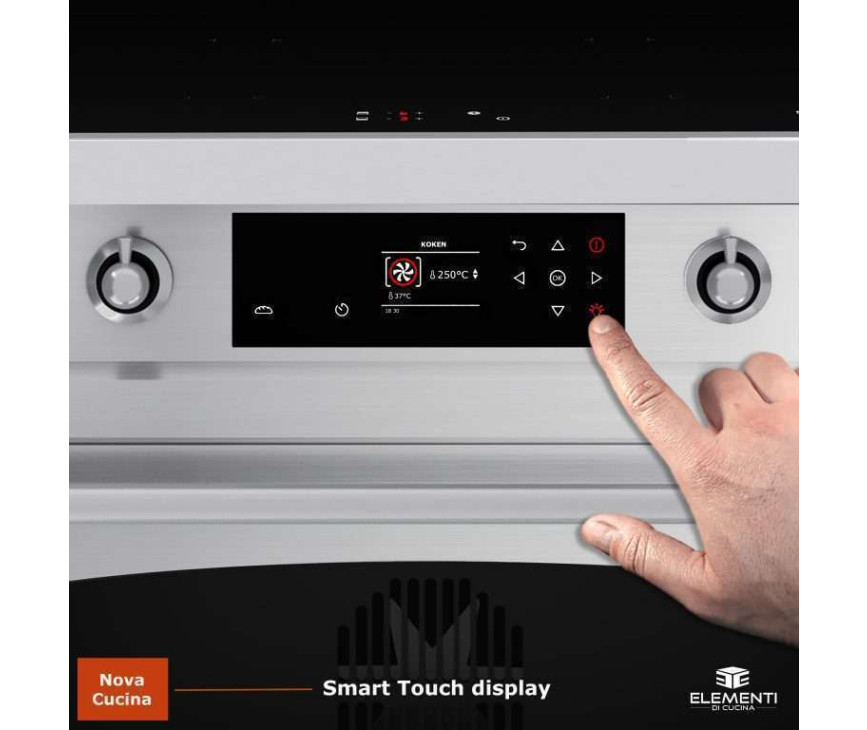 Elementi di Cucina EC9036-IX-S inductie fornuis - klassiek - rvs