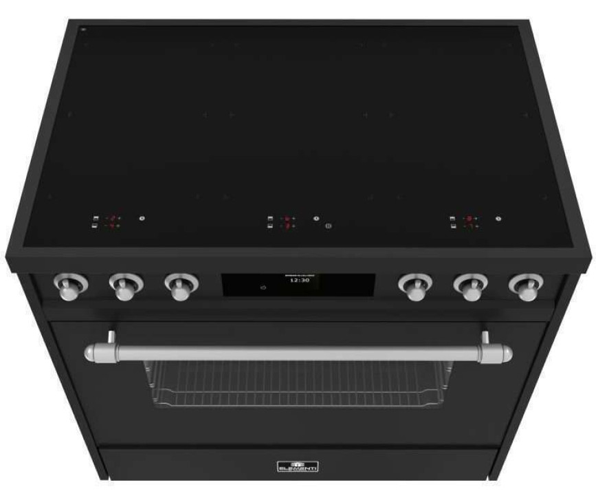 Elementi di Cucina EC9036-MZ-S inductie fornuis - klassiek - mat zwart