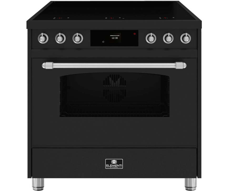 Elementi di Cucina EC9036-MZ-S inductie fornuis - klassiek - mat zwart