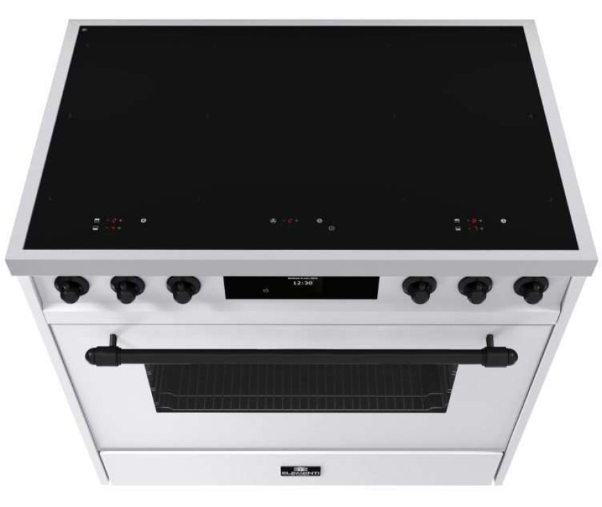 Elementi di Cucina EC9036-WT-IX-B inductie fornuis - klassiek - wit