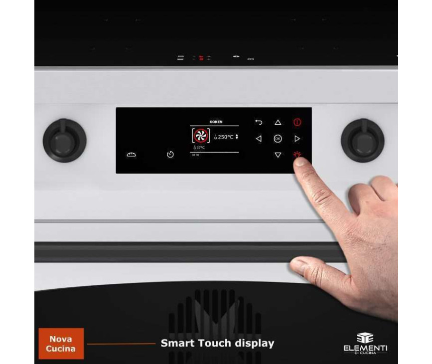 Elementi di Cucina EC9036-WT-IX-B inductie fornuis - klassiek - wit