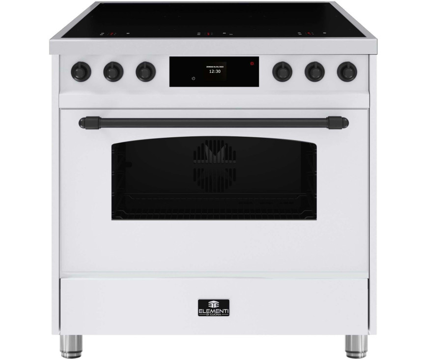 Elementi di Cucina EC9036-WT-IX-B inductie fornuis - klassiek - wit