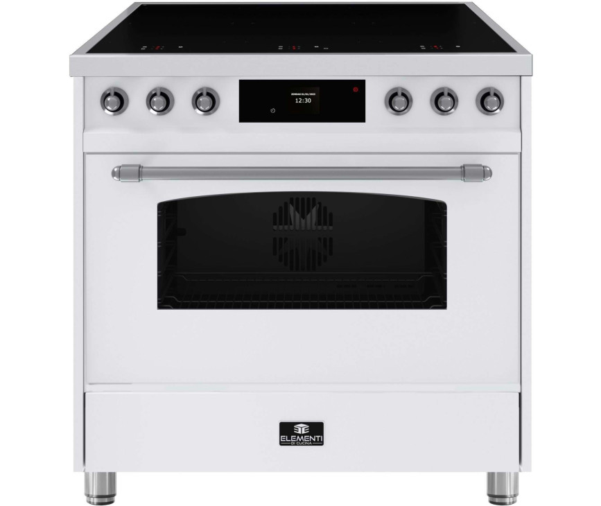 Elementi di Cucina EC9036-WT-IX-S inductie fornuis - klassiek - wit