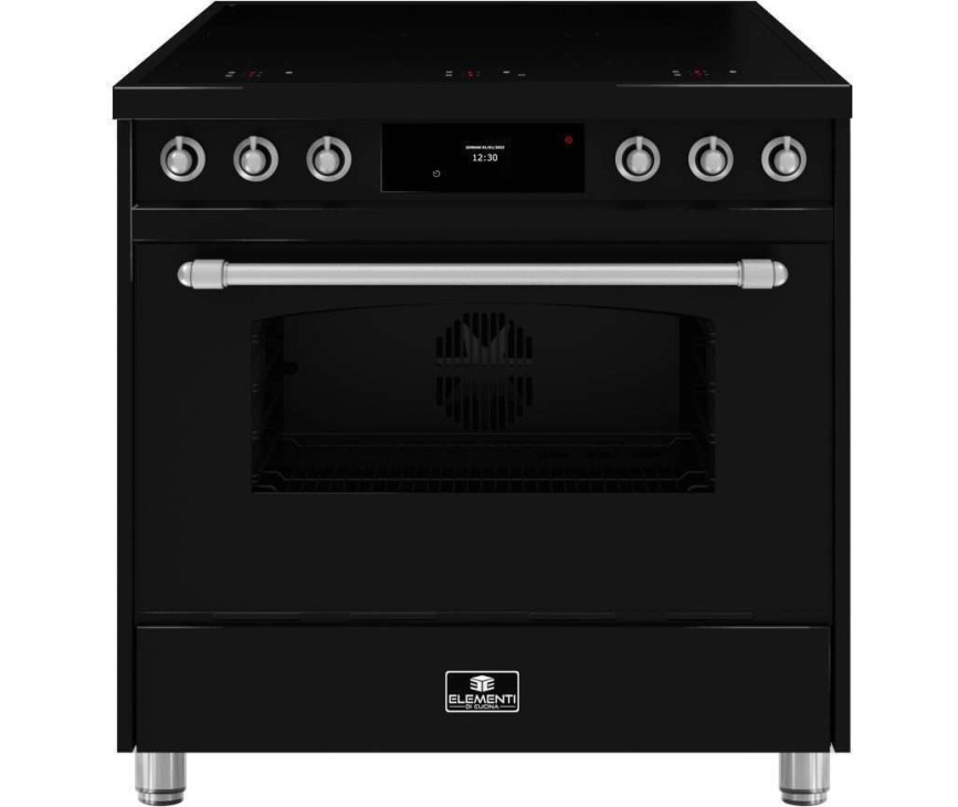 Elementi di Cucina EC9036-ZW-S inductie fornuis - klassiek - zwart