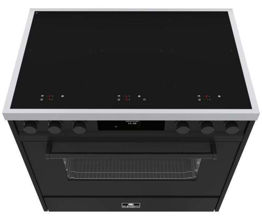 Elementi di Cucina EM9036-MZ-IX-B inductie fornuis - modern - mat zwart