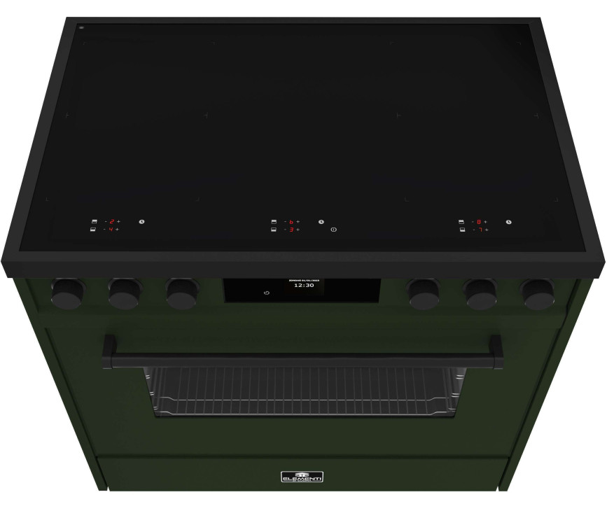 Elementi di Cucina EM9036-PG-MZ-B inductie fornuis - oud groen