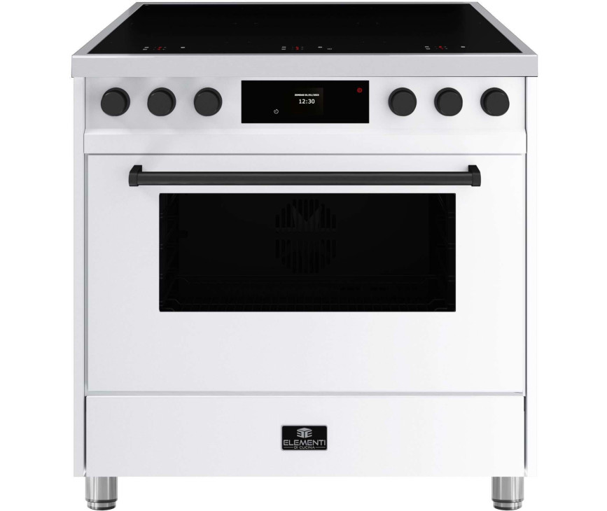 Elementi di Cucina EM9036-WT-IX-B inductie fornuis - modern - wit