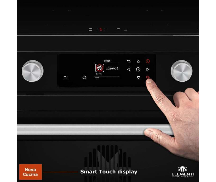 Elementi di Cucina EM9036-ZW-S inductie fornuis - modern- zwart
