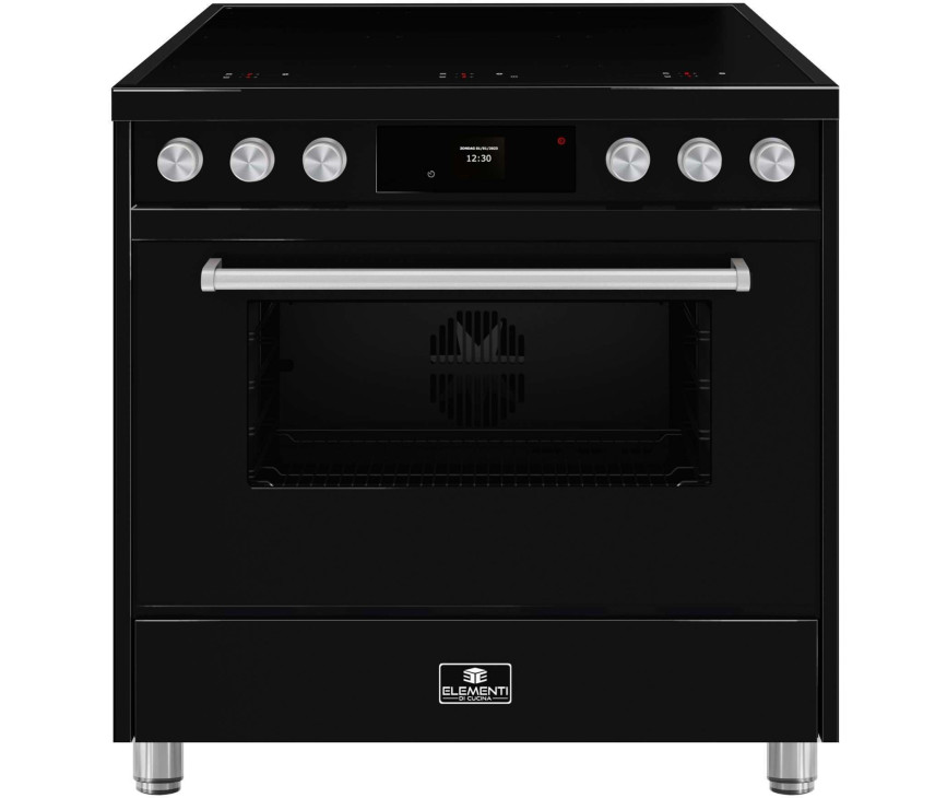 Elementi di Cucina EM9036-ZW-S inductie fornuis - modern- zwart